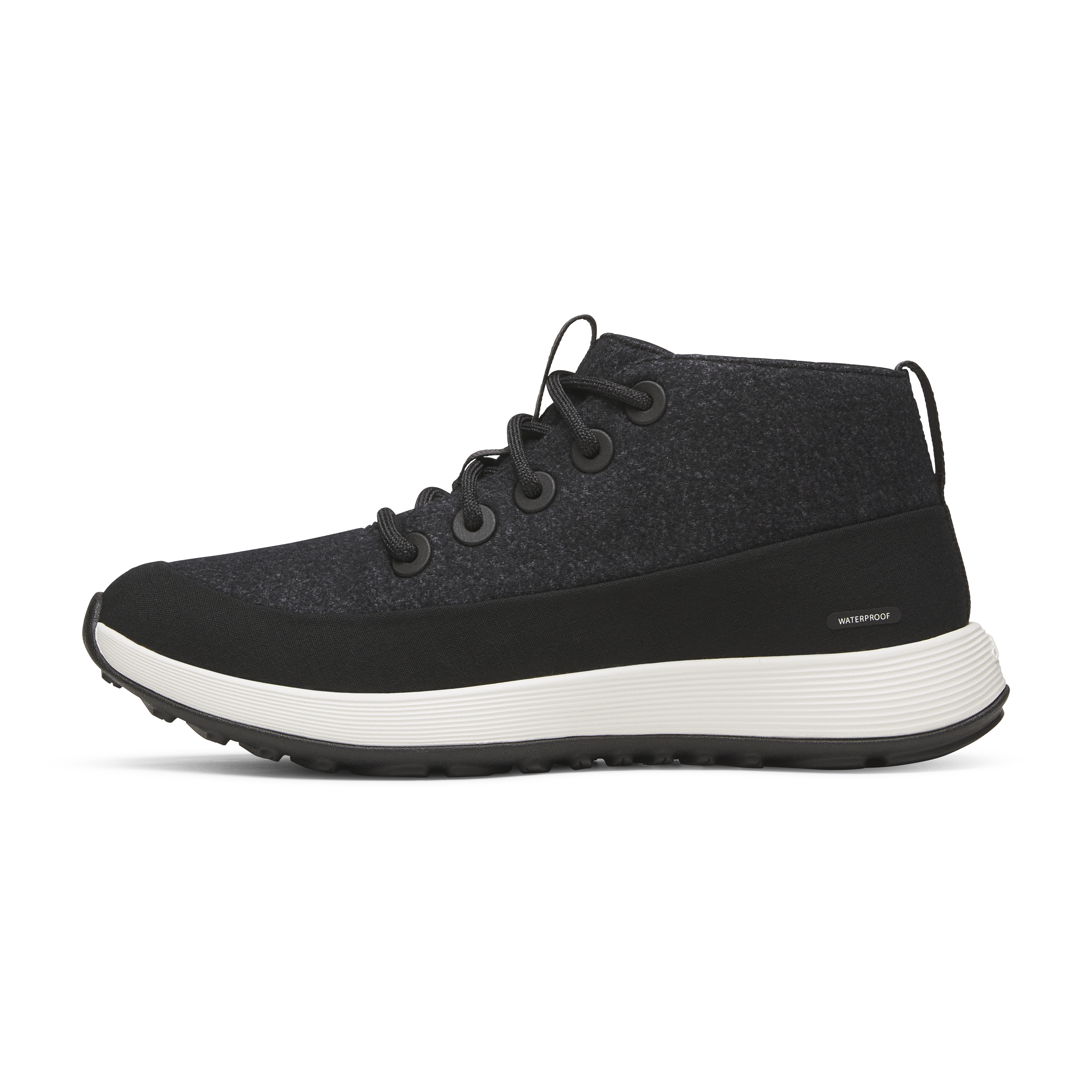 Women's Wool Runner Nz Mid Waterproof - Natural Black (Natural White Sole)