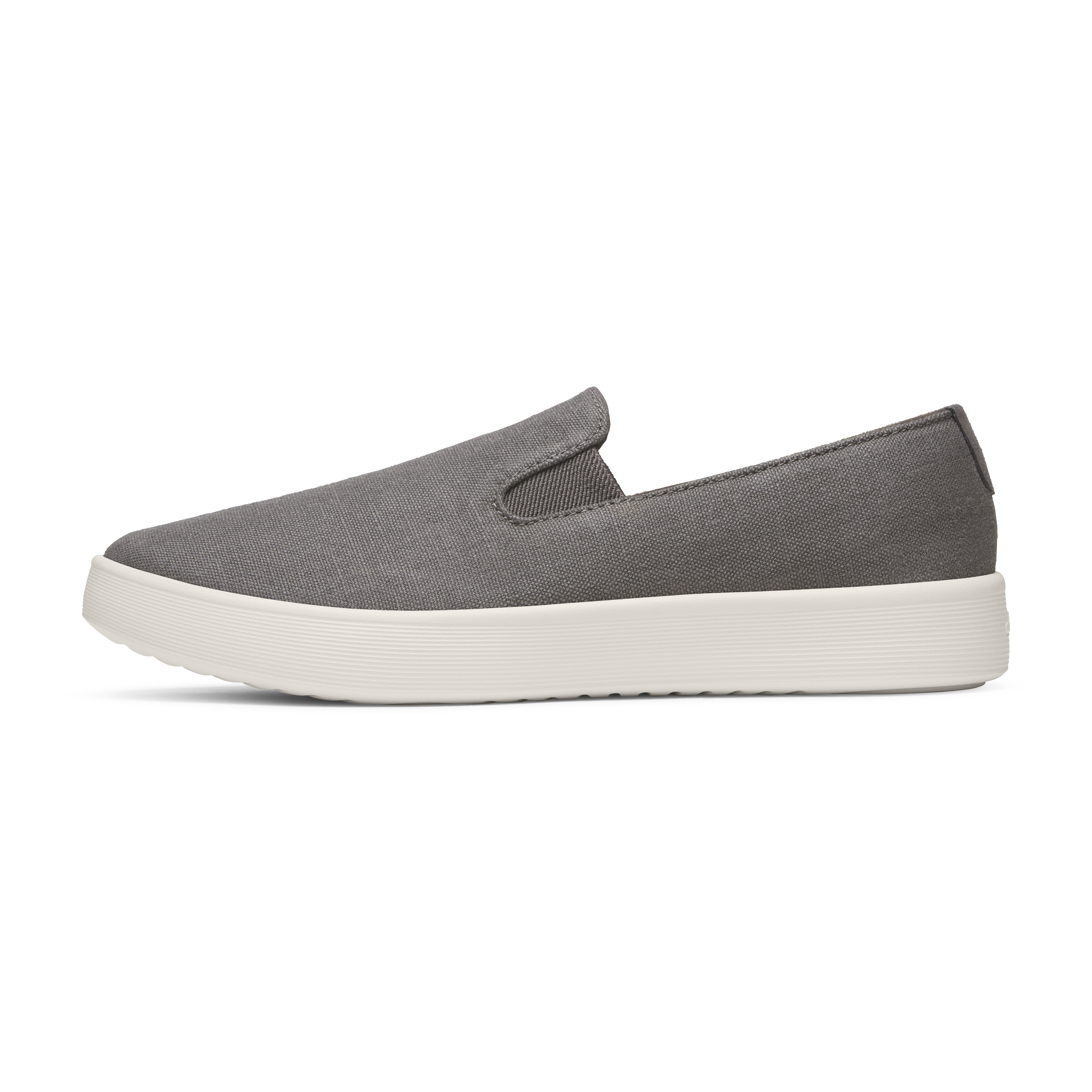 Men's Canvas Cruiser Slip On - Anthracite (Natural White Sole)