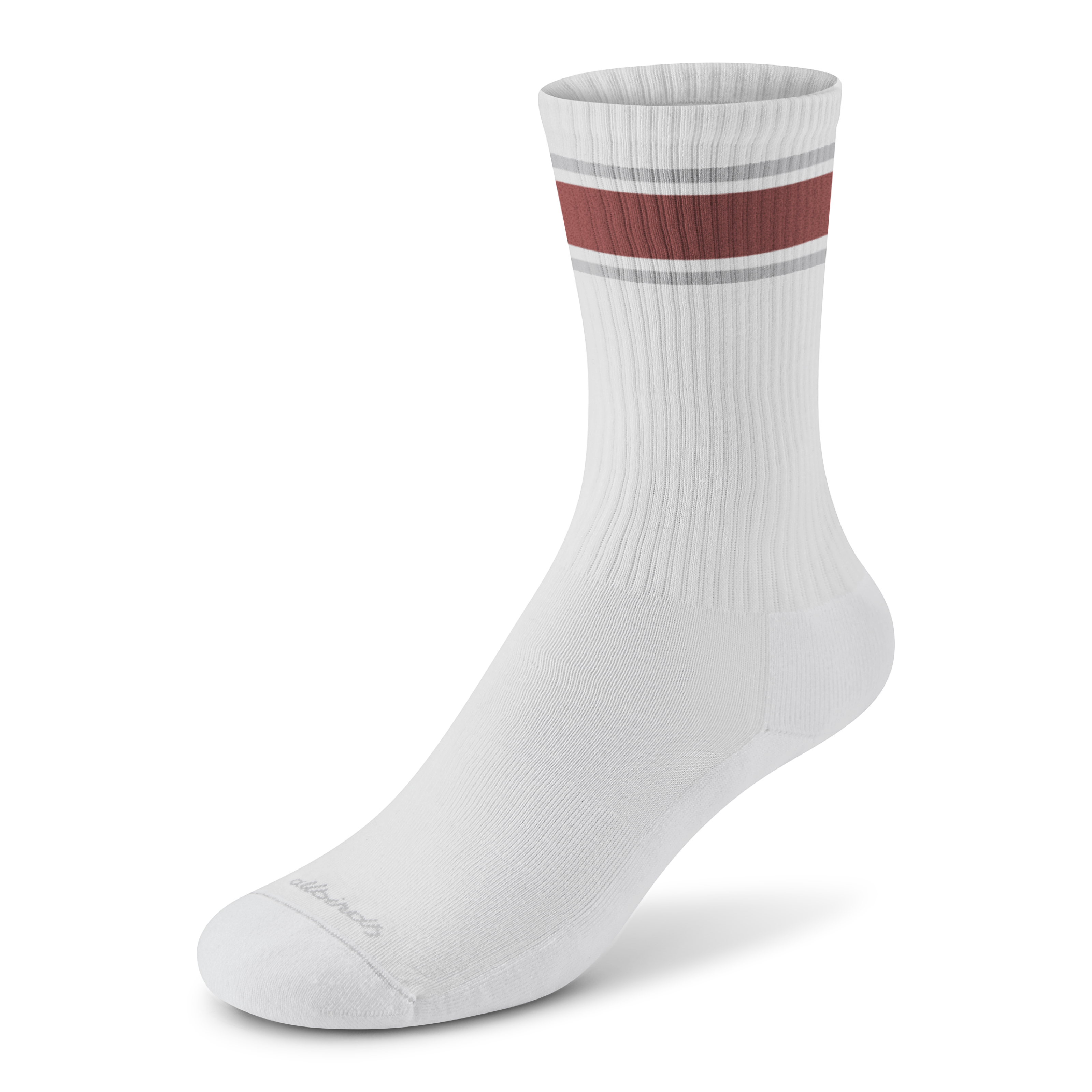Anytime Crew Sock - Blizzard, Spice (Light Grey Sole)