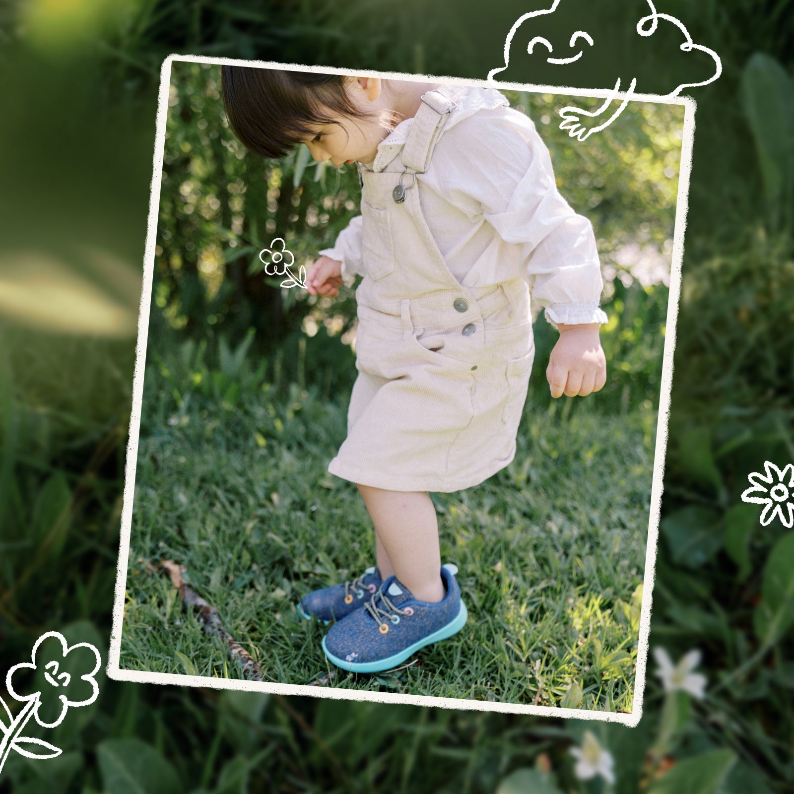Smallbirds Wool Runners - Little Kids - Wowza Blue (Buoyant Mint Sole)